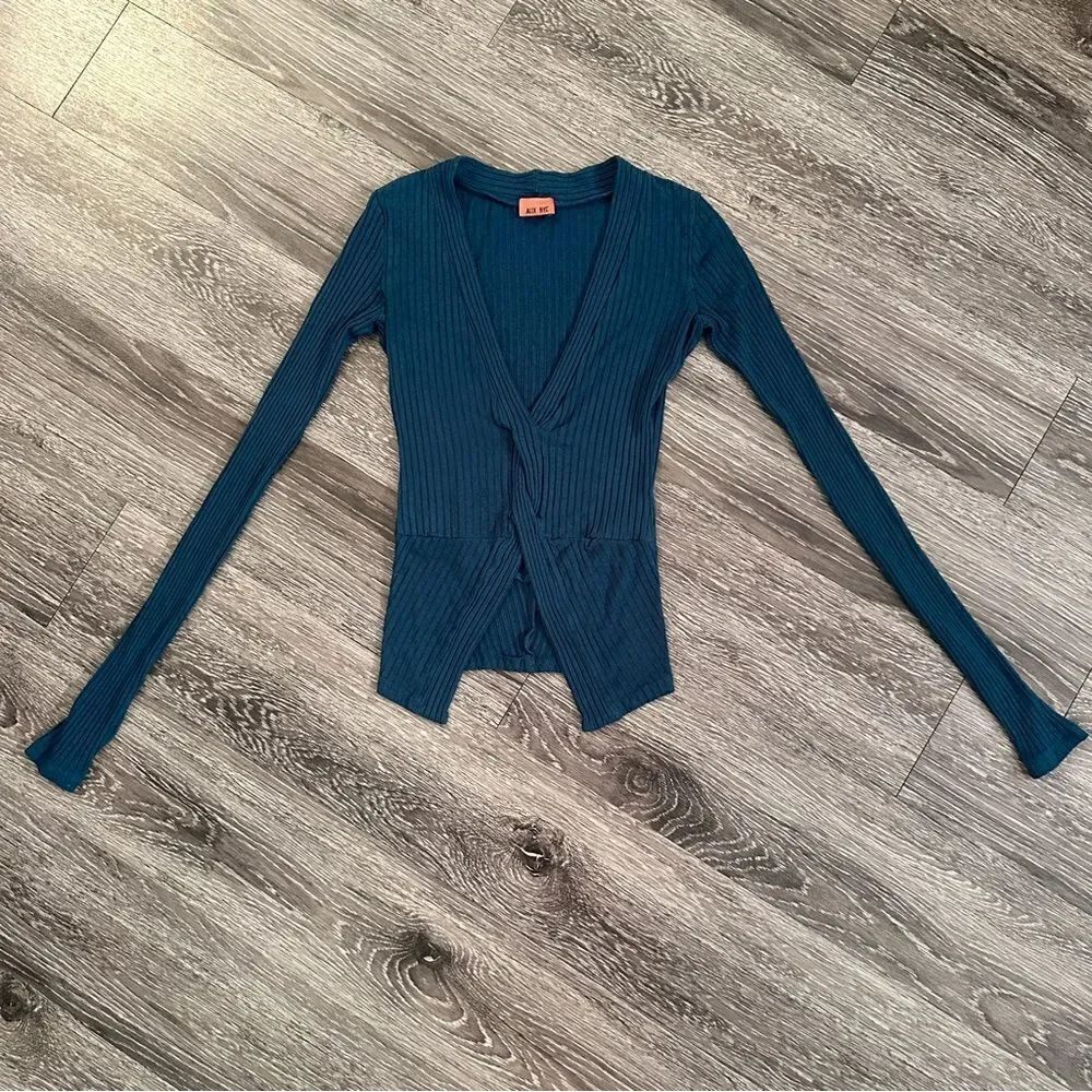 Alix NYC Inez twisted ribbed-knit top